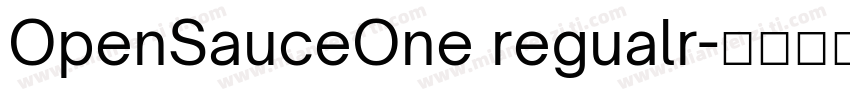 OpenSauceOne regualr字体转换